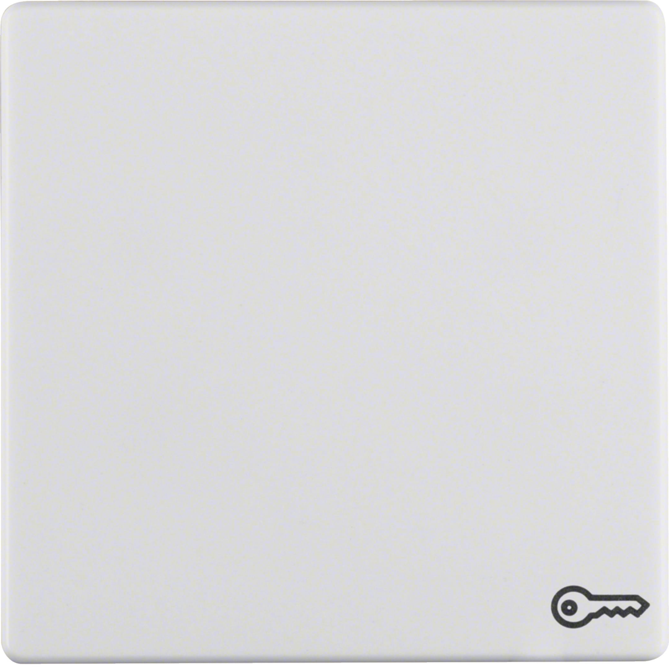 HAGER BOCCHIOTTI - Bilanciere con serigrafia per apriporta Berker Q.1/Q.3 bianco polare velluto