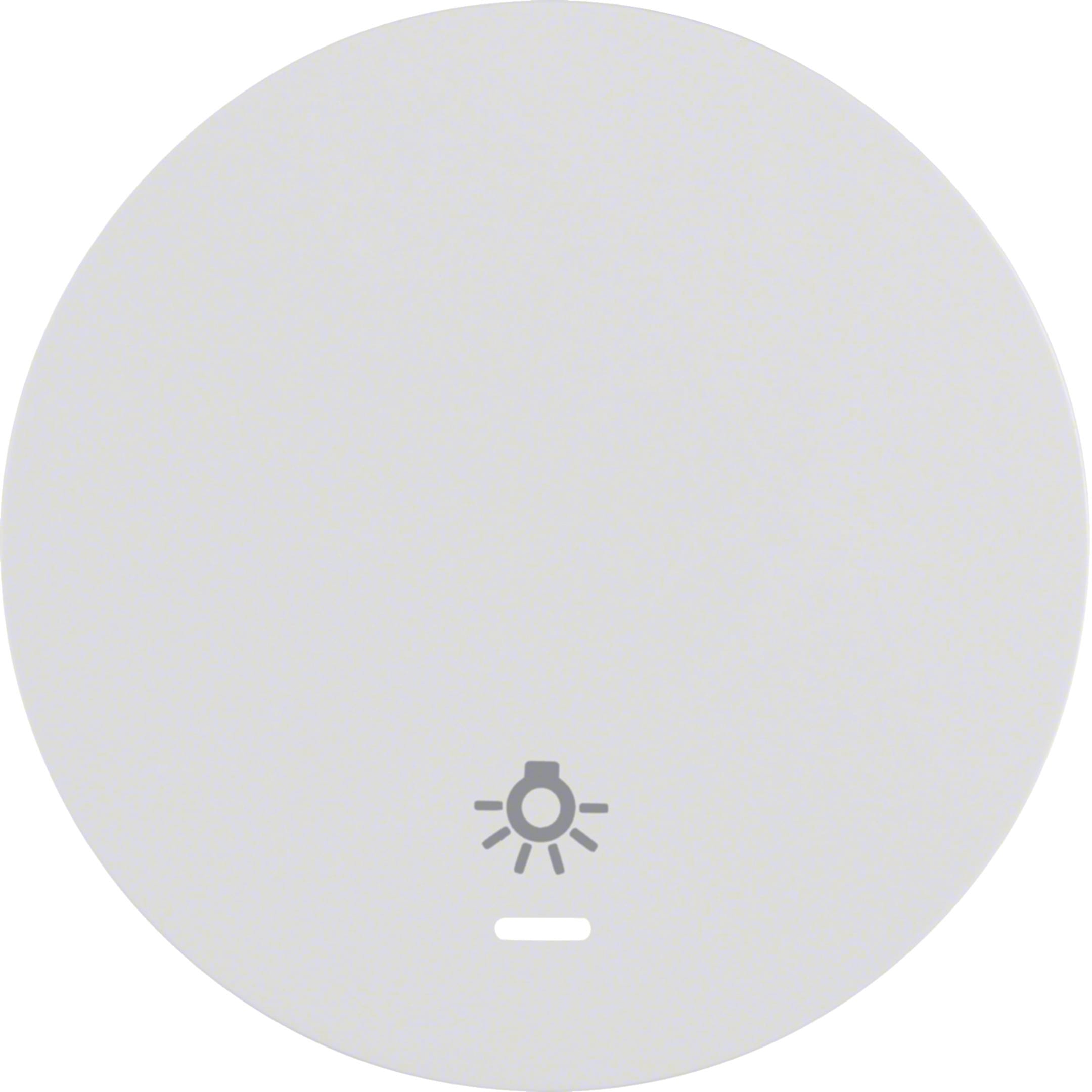 HAGER BOCCHIOTTI - Bilanciere con serigrafia per luce Berker R.1/R.3 bianco polare lucido