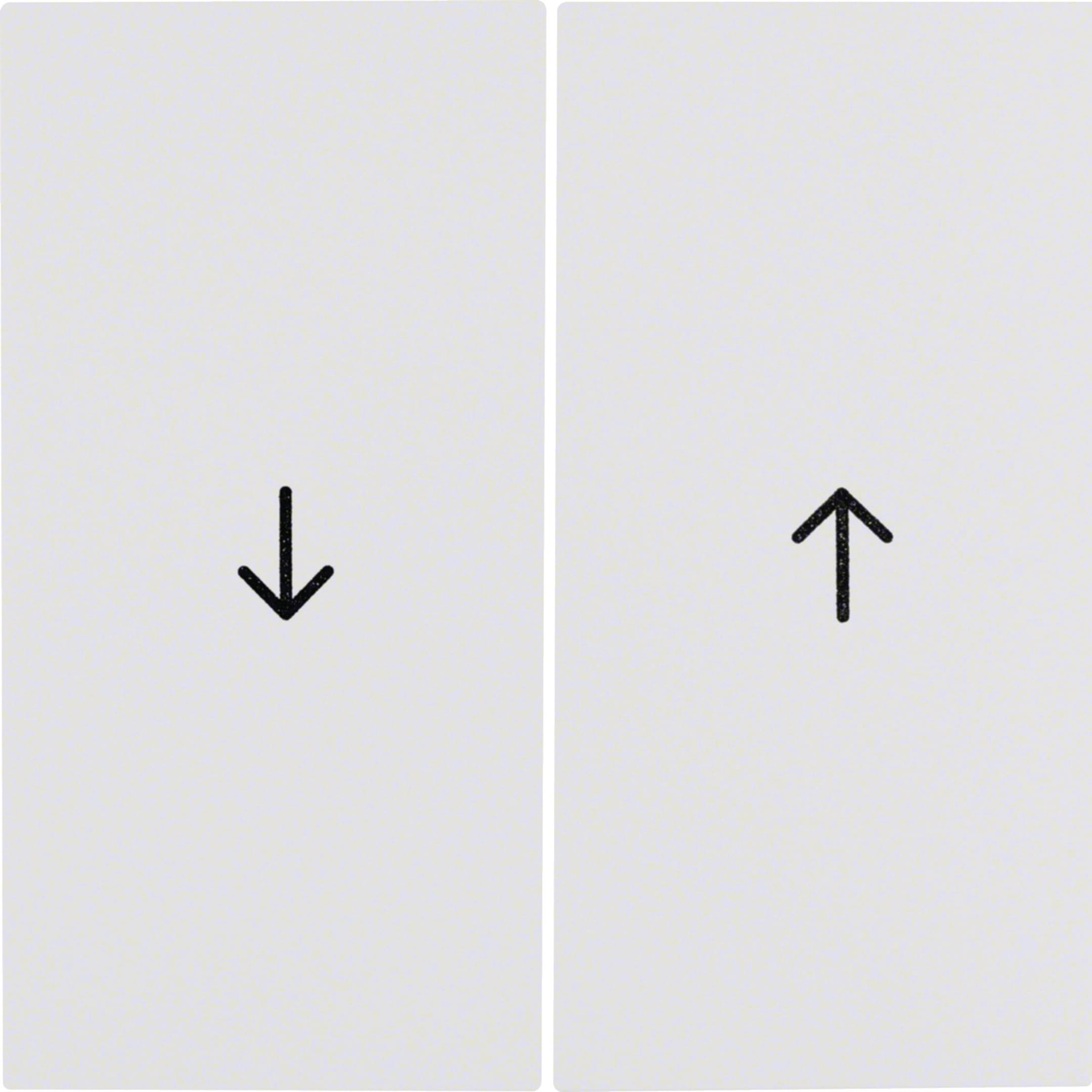 HAGER BOCCHIOTTI - Bilanciere doppio con serigrafia freccia Berker S.1/B.3/B.7 bianco polare lucido