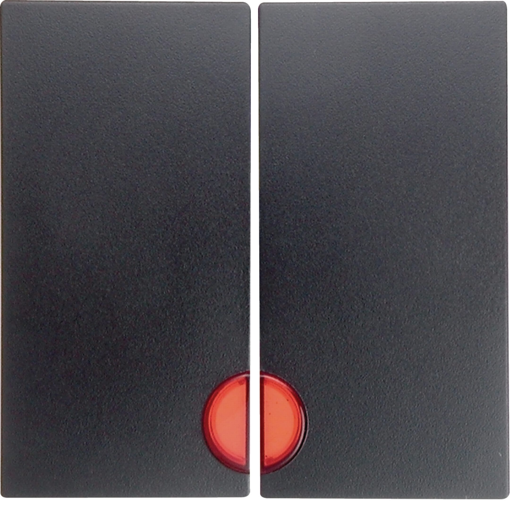 HAGER BOCCHIOTTI - Bilanciere doppio con lente Berker B.3/B.7 antracite opaco