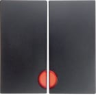 HAGER BOCCHIOTTI - Bilanciere doppio con lente Berker B.3/B.7 antracite opaco