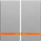 HAGER BOCCHIOTTI - Bilanciere doppio con lente Berker Q.1/Q.3 alu velluto, verniciato