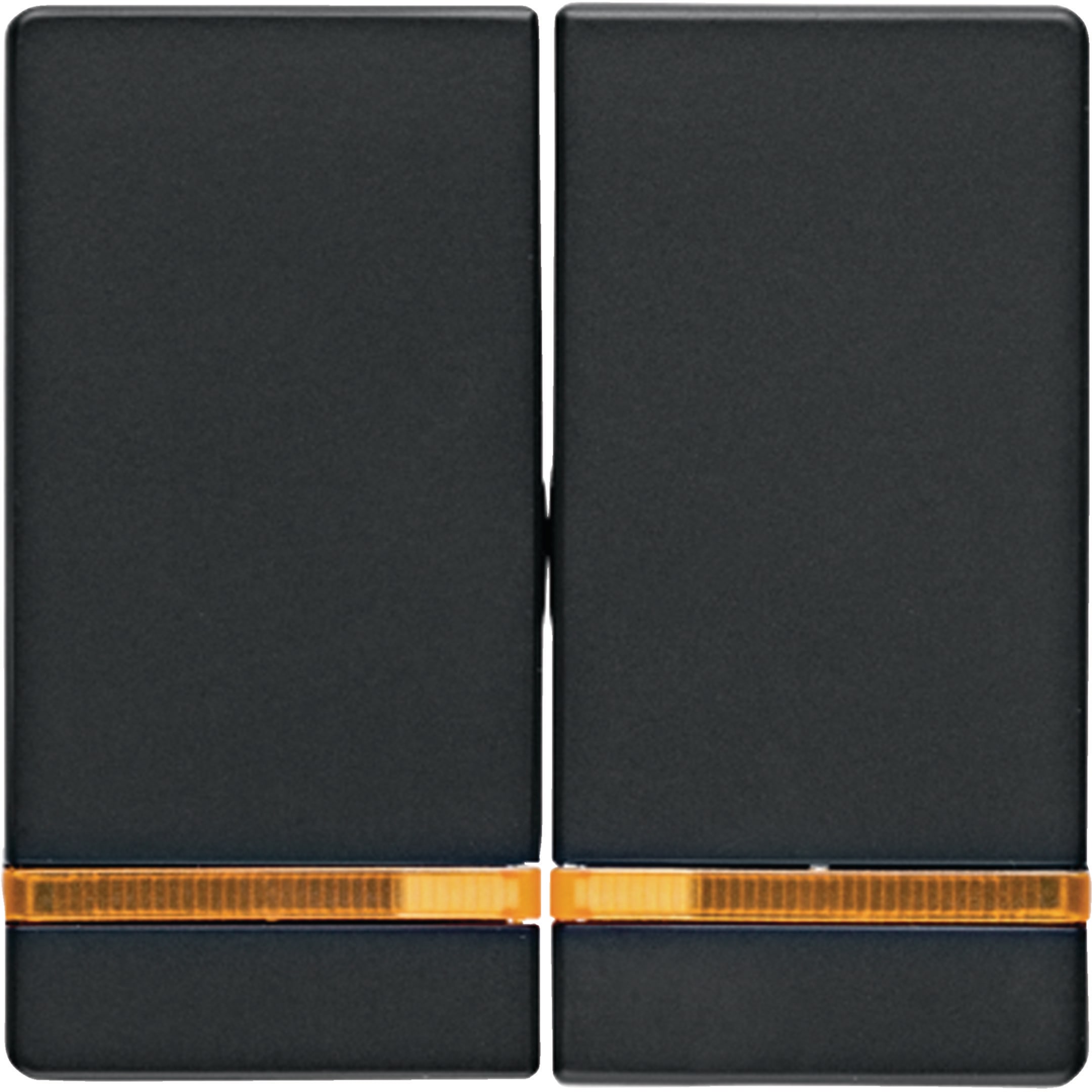 HAGER BOCCHIOTTI - Bilanciere doppio con lente Berker Q.1/Q.3 antracite velluto, verniciato