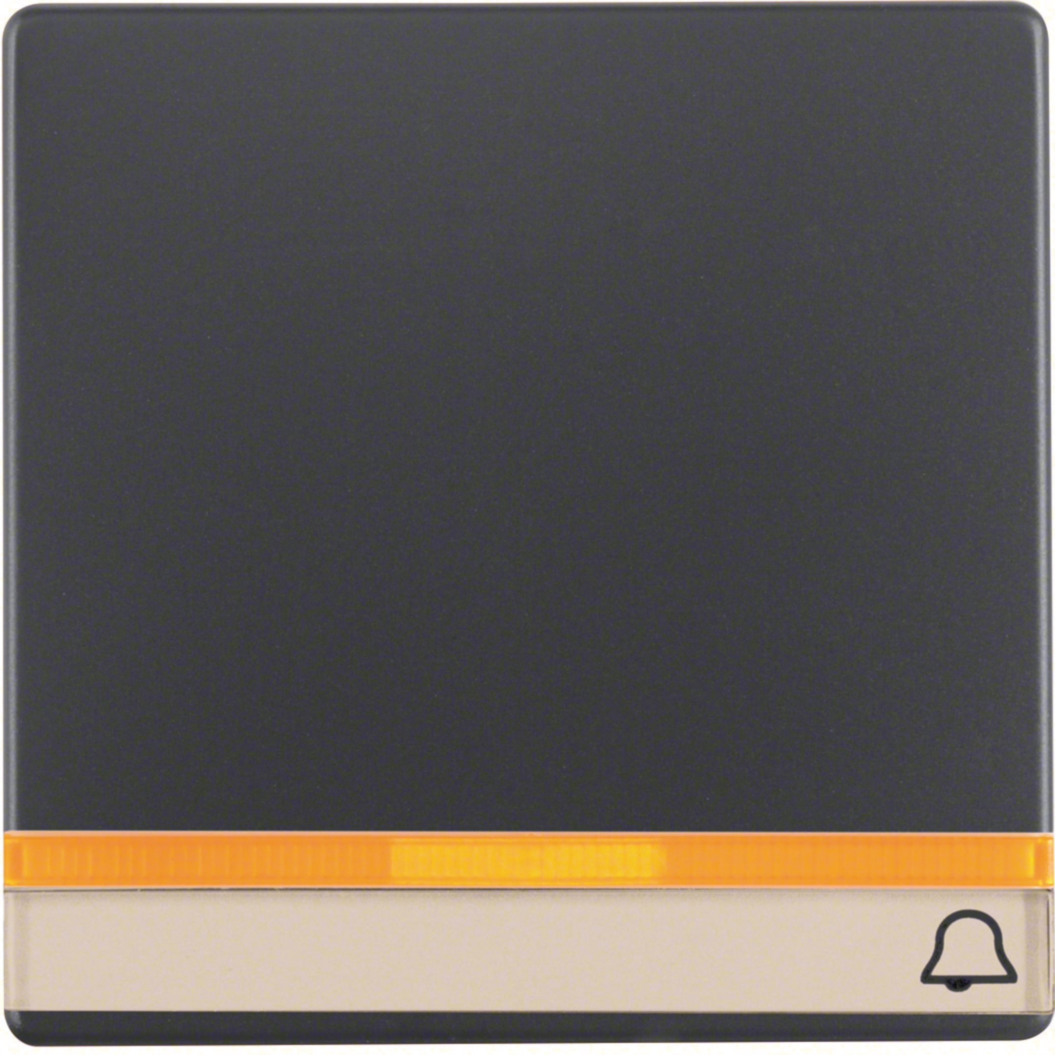 HAGER BOCCHIOTTI - Bilanciere con simbolo x suoneria Serie Q.1/Q.3 antracite Vellut, vernic.