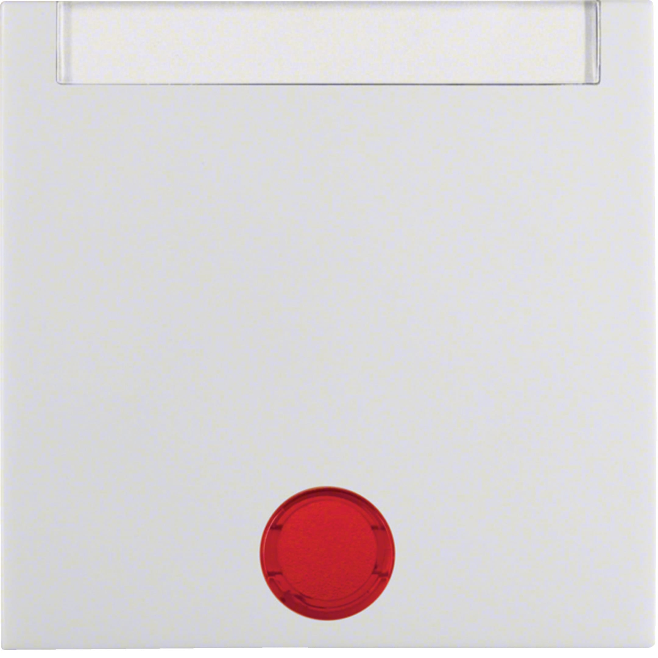 HAGER BOCCHIOTTI - Bilanciere con lente ed etichetta Berker S.1/B.3/B.7 bianco polare lucido