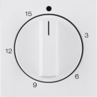 HAGER BOCCHIOTTI - Pezzo centrale per timer meccanico 15 min Berker S.1/B.3/B.7 bianco polare opaco