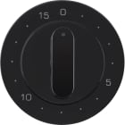 HAGER BOCCHIOTTI - Pezzo centrale per timer meccanico 15 minuti Berker R.1/R.3 nero lucido