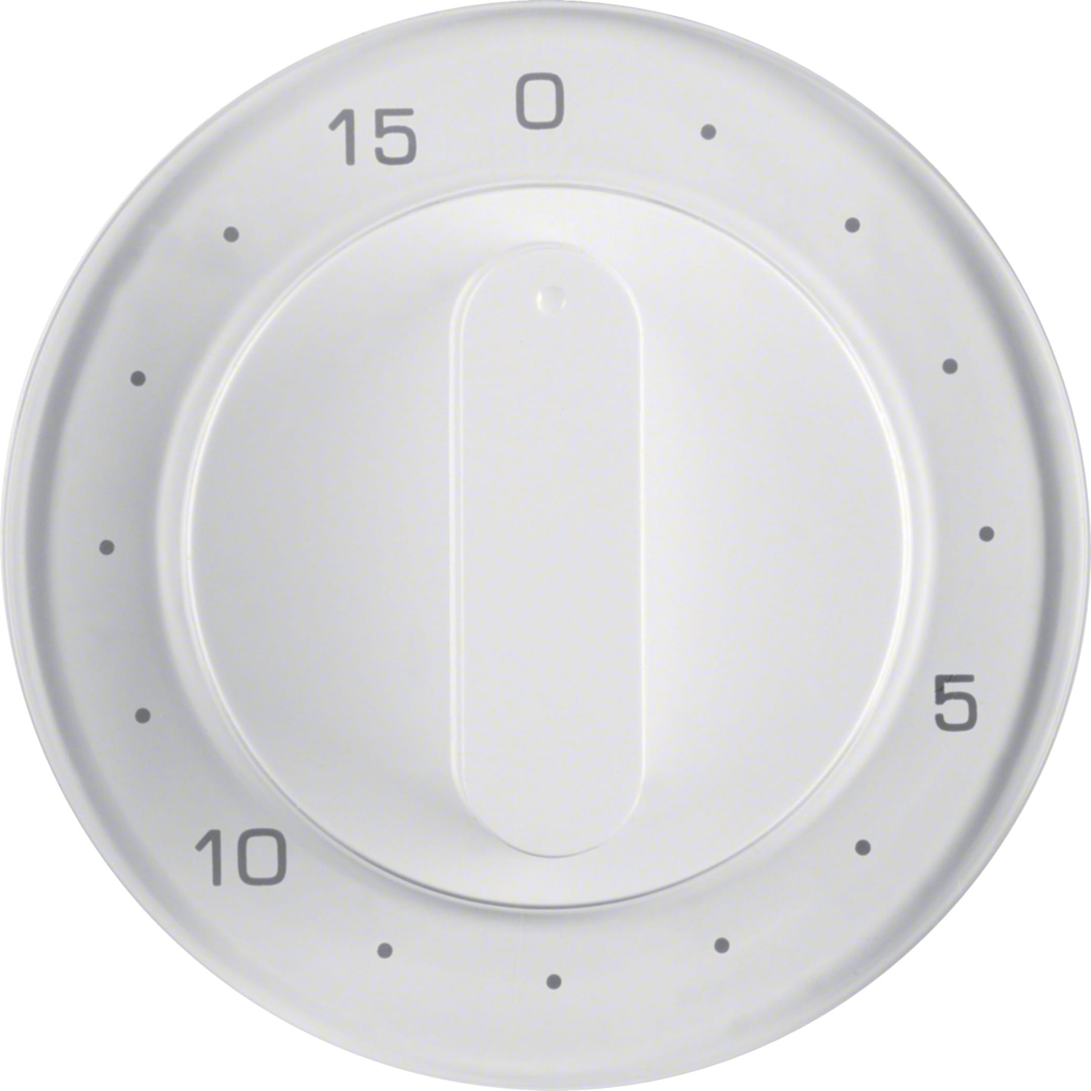 HAGER BOCCHIOTTI - Pezzo centrale x timer meccanico 15 minuti Berker R.1/R.3 bianco polare lucido