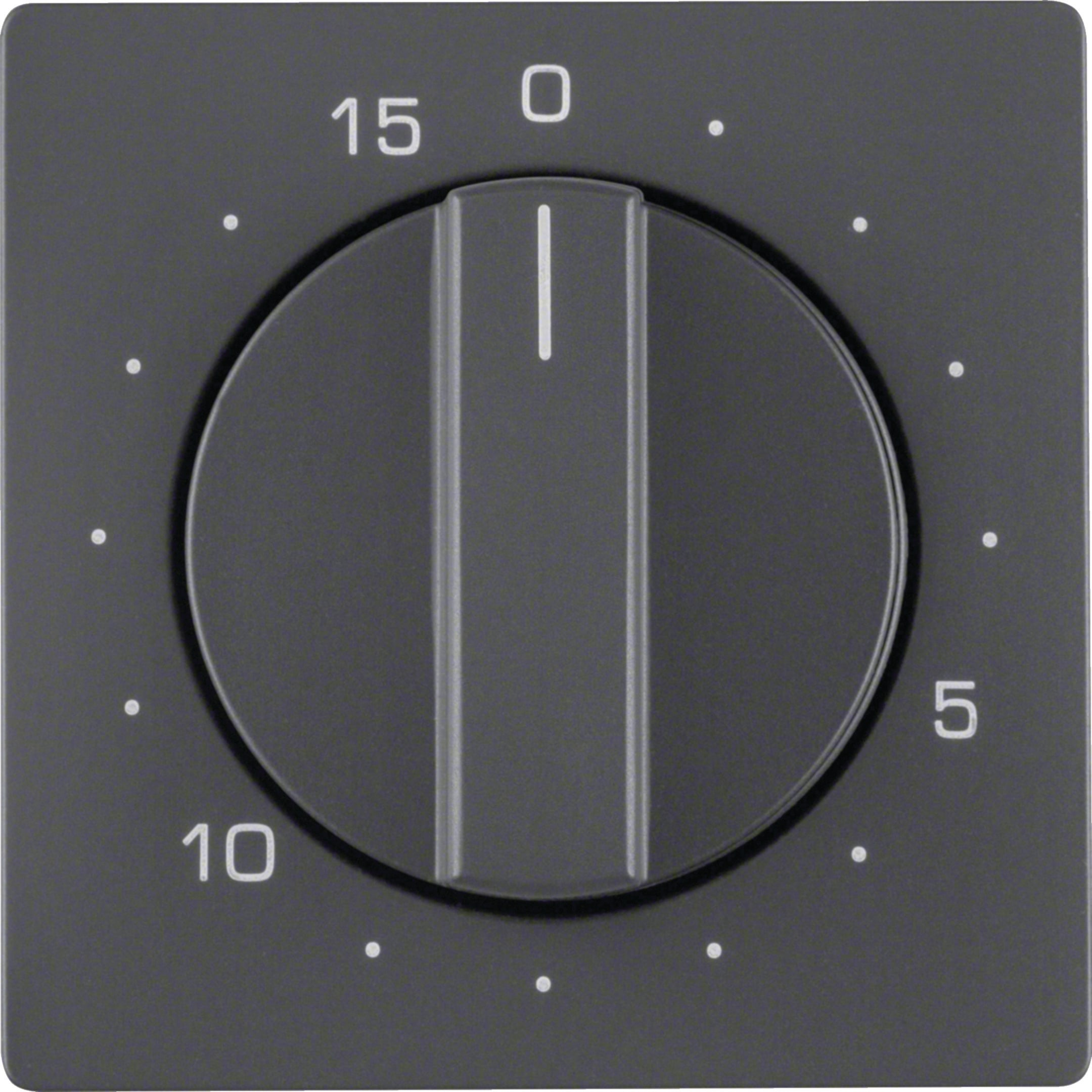HAGER BOCCHIOTTI - Pezzo centrale per timer meccanico Berker Q.1/Q.3 antracite velluto, verniciato