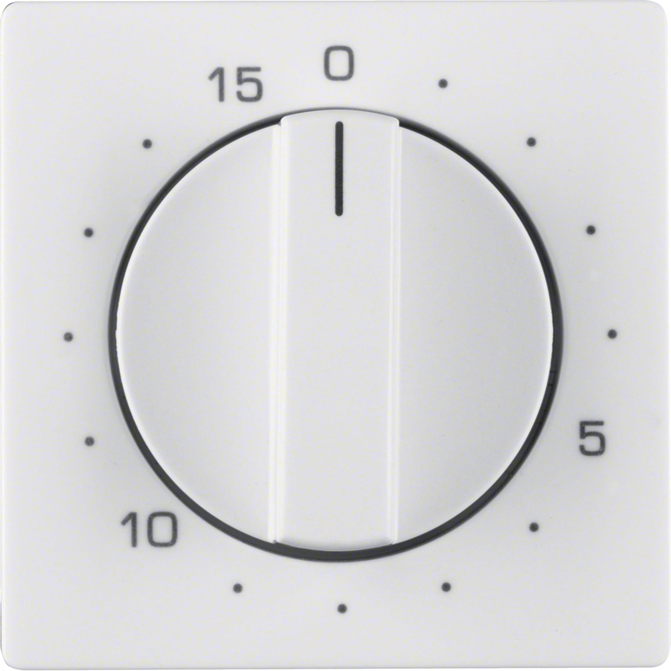 HAGER BOCCHIOTTI - Pezzo centrale per timer meccanico Berker Q.1/Q.3 bianco polare velluto