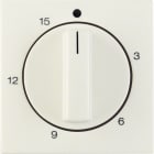 HAGER BOCCHIOTTI - Pezzo centrale per timer meccanico 15 min Berker S.1 bianco lucido