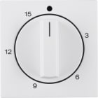 HAGER BOCCHIOTTI - Pezzo centrale x timer meccanico 15 min Berker S.1/B.3/B.7 bianco polare lucido