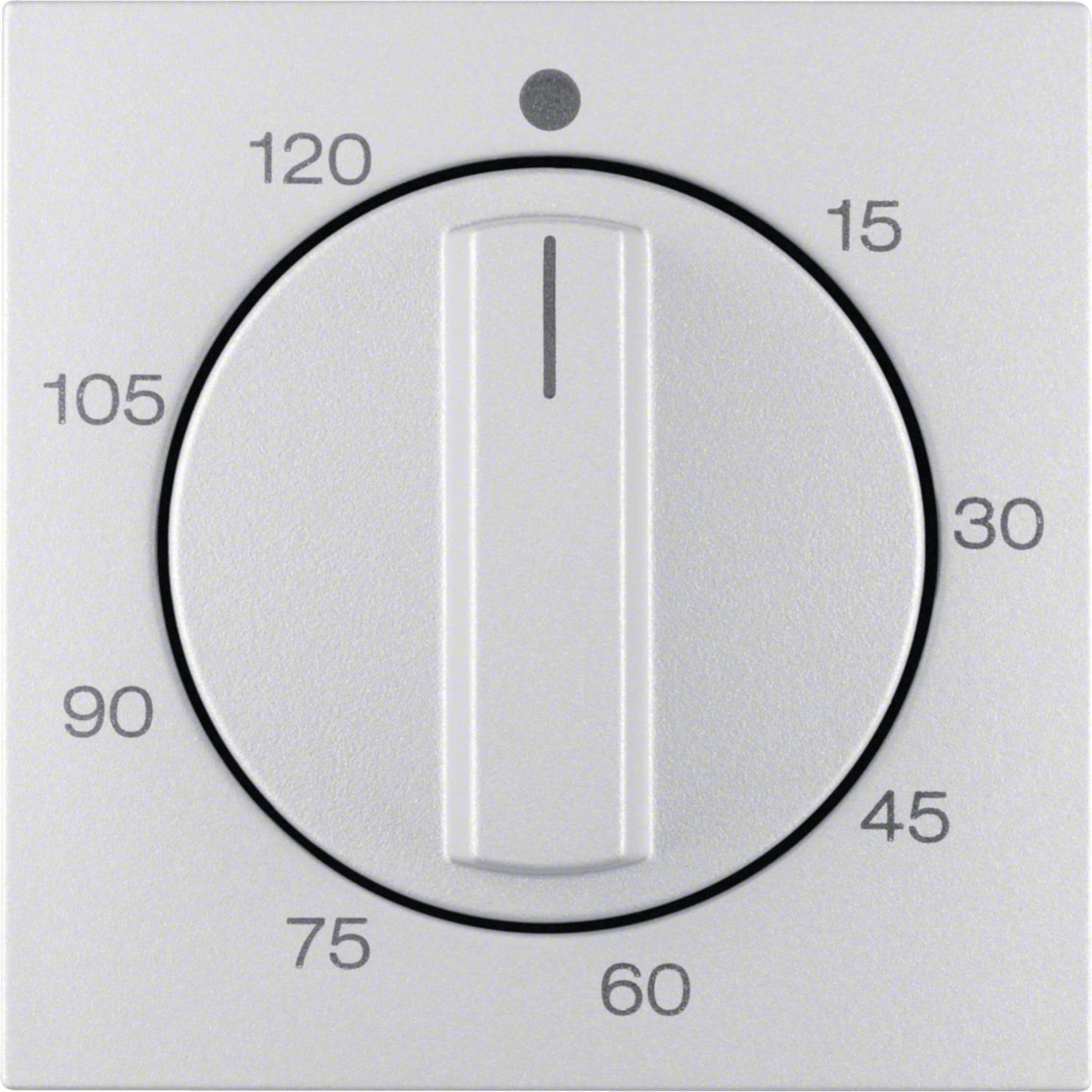 HAGER BOCCHIOTTI - Pezzo centrale per timer meccanico 120 min Berker B.7 alu opaco, verniciato