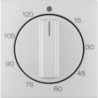 HAGER BOCCHIOTTI - Pezzo centrale per timer meccanico 120 min Berker B.7 alu opaco, verniciato