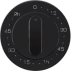 HAGER BOCCHIOTTI - Pezzo centrale per timer meccanico 120 minuti Berker R.1/R.3 nero lucido