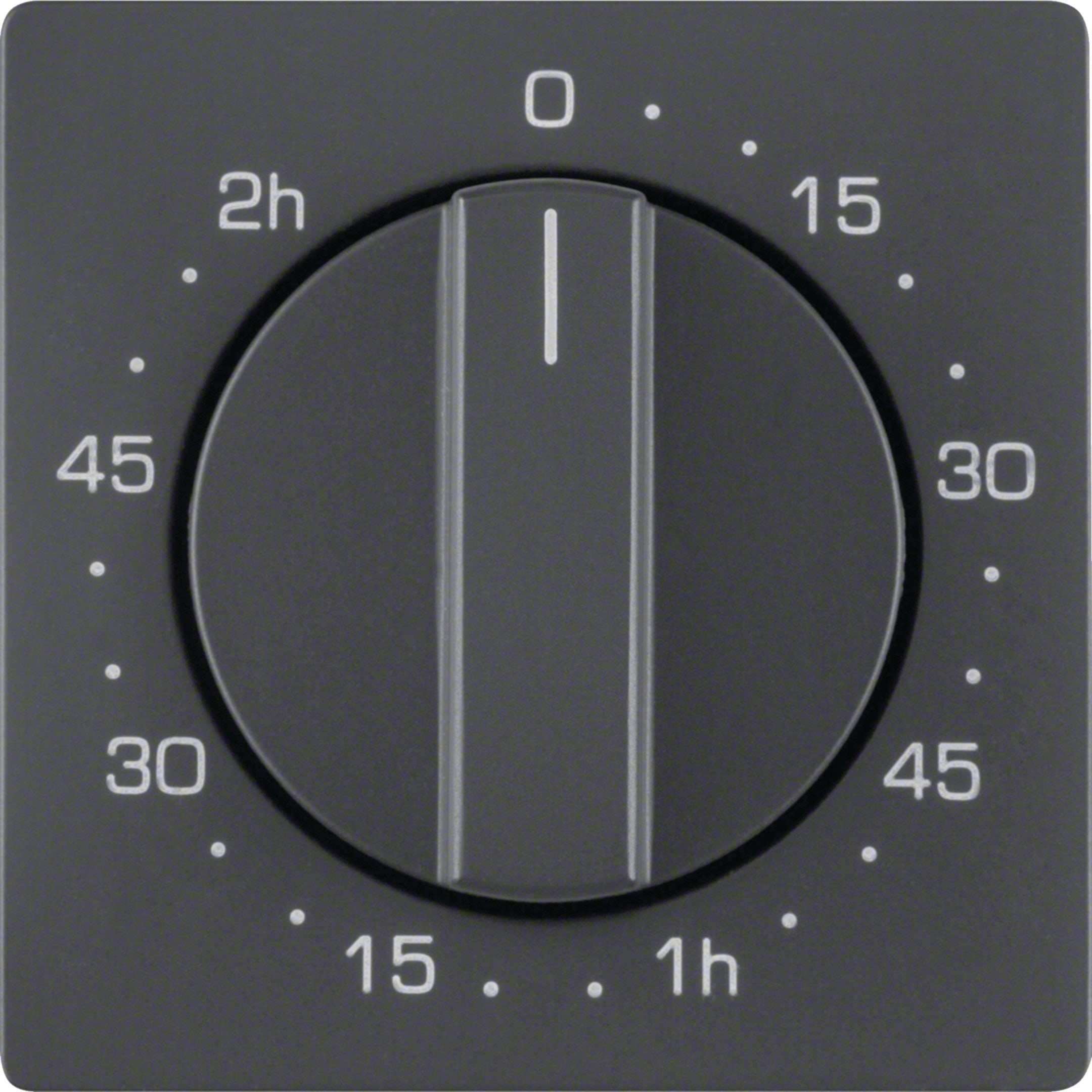 HAGER BOCCHIOTTI - Pezzo centrale per timer meccanico Berker Q.1/Q.3 antracite velluto, verniciato