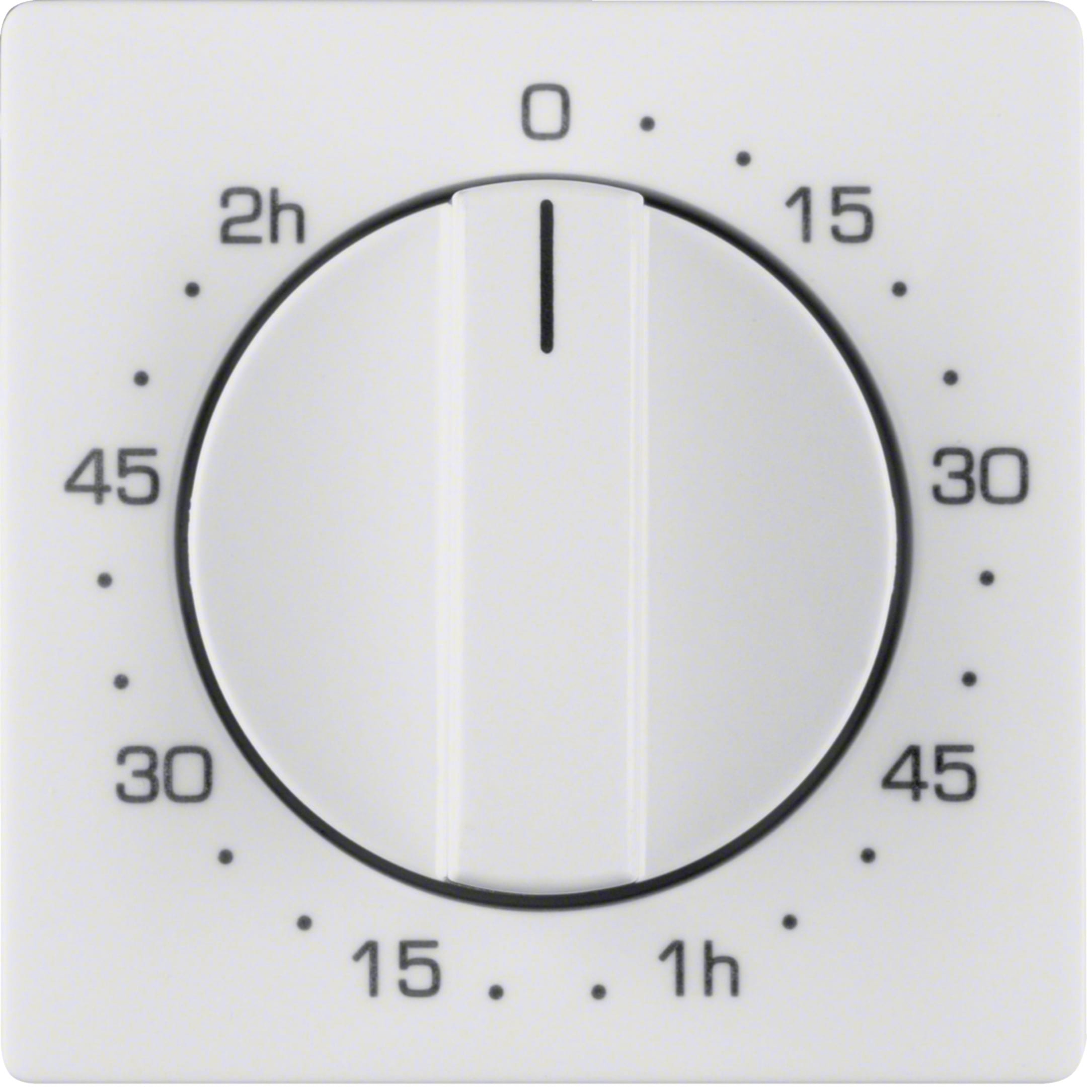HAGER BOCCHIOTTI - Pezzo centrale per timer meccanico Berker Q.1/Q.3 bianco polare velluto