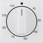 HAGER BOCCHIOTTI - Pezzo centrale x timer meccanico 120 min Berker S.1/B.3/B.7 bianco polare lucido