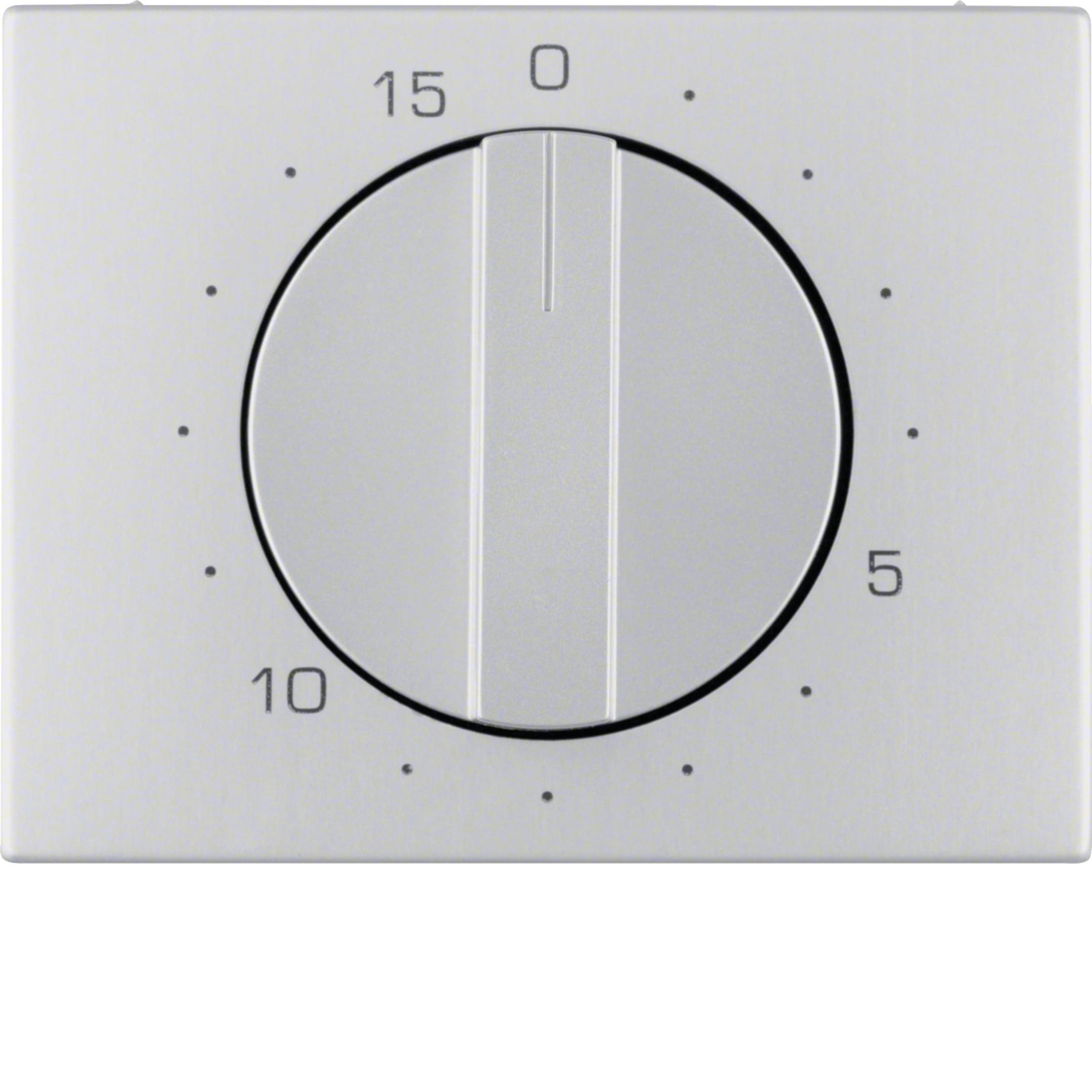 HAGER BOCCHIOTTI - Pezzo c.le x timer meccanico 15 minuti Berker K.5 alu, alluminio anodizzato