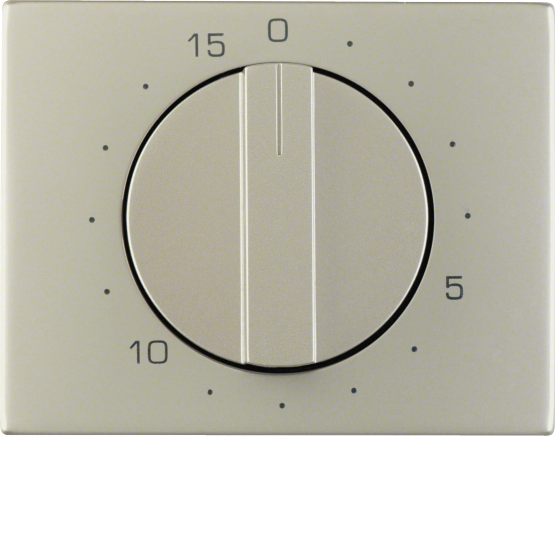 HAGER BOCCHIOTTI - Pezzo centrale per timer meccanico 15 minuti K.5 acciaio inox, metallo opaco