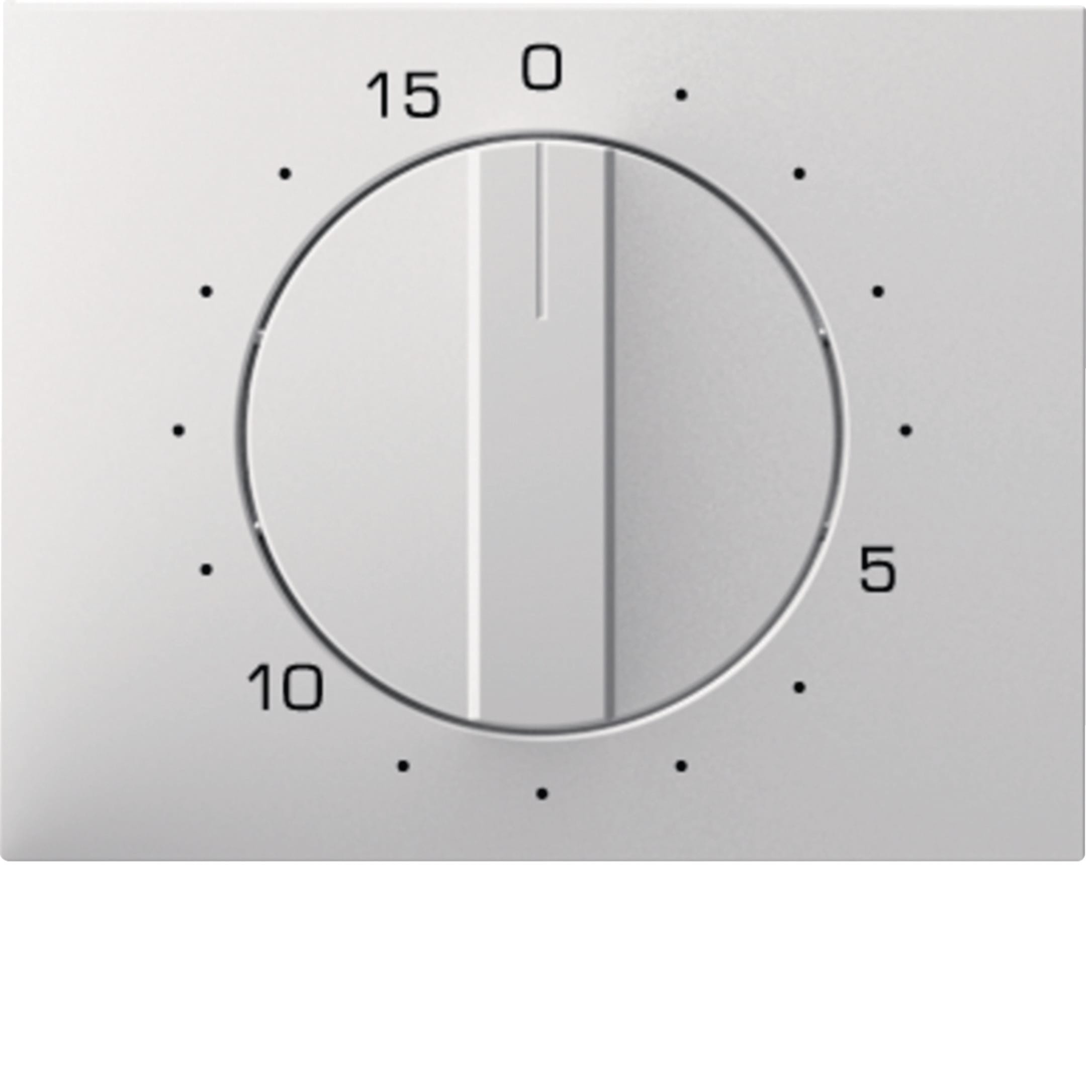 HAGER BOCCHIOTTI - Pezzo centrale per timer meccanico 15  minuti Berker K.1 bianco polare lucido