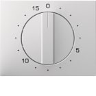 HAGER BOCCHIOTTI - Pezzo centrale per timer meccanico 15  minuti Berker K.1 bianco polare lucido