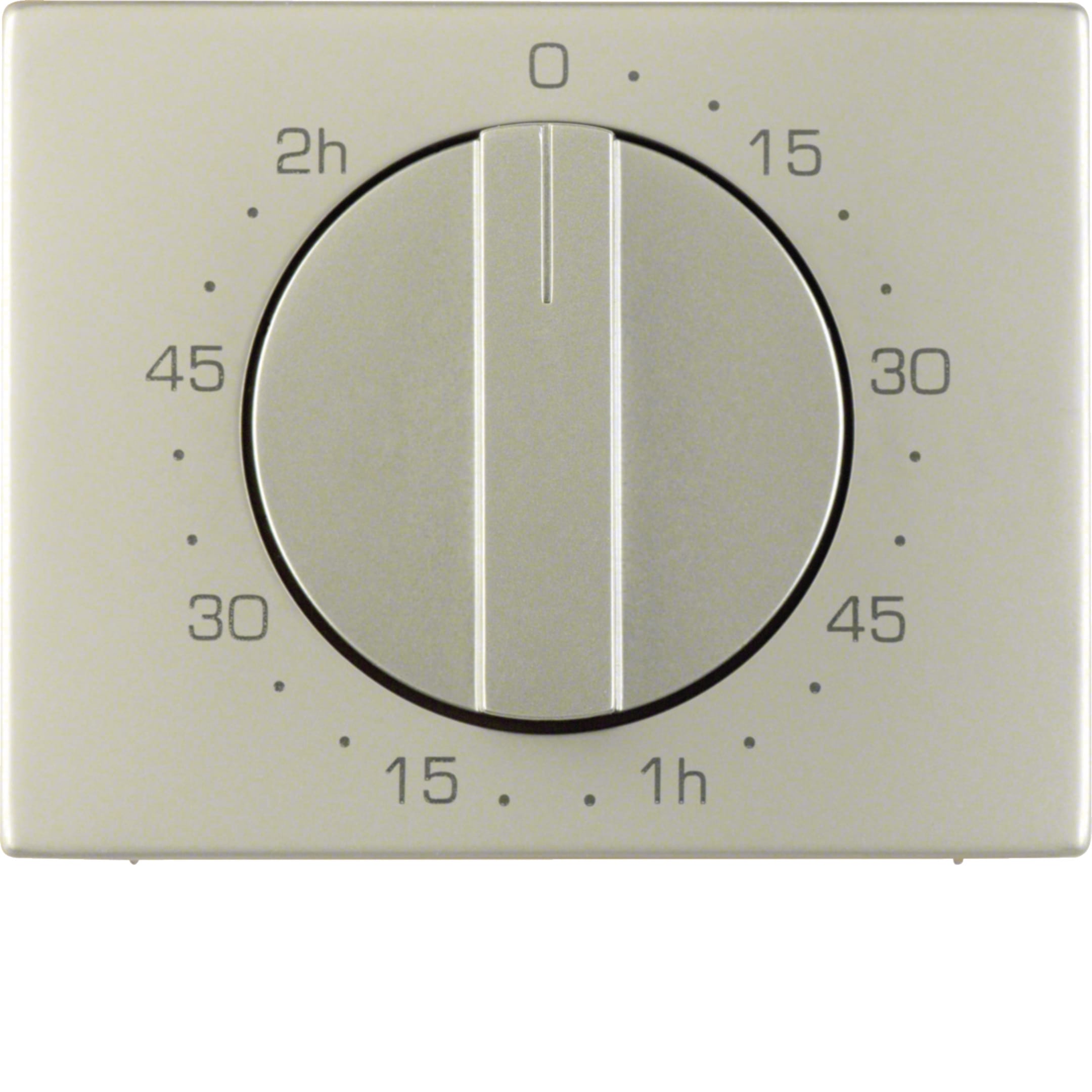 HAGER BOCCHIOTTI - Pezzo centrale per timer meccanico 120 minuti K.5 acciaio inox, metallo opaco