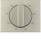 HAGER BOCCHIOTTI - Pezzo centrale per timer meccanico 120 minuti K.5 acciaio inox, metallo opaco
