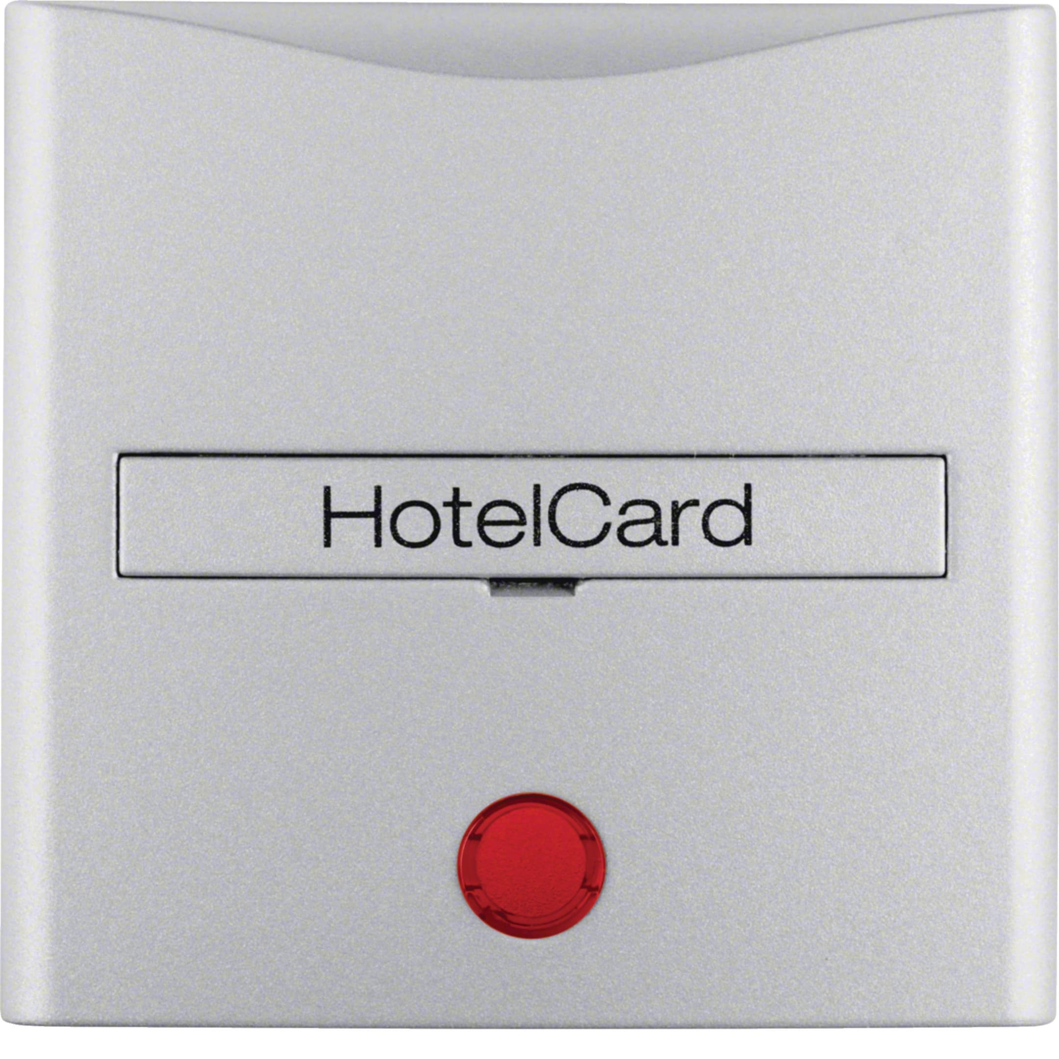 HAGER BOCCHIOTTI - Pezzo centrale con serigrafia per pulsante Hotel Card B.7 alu opaco, verniciato