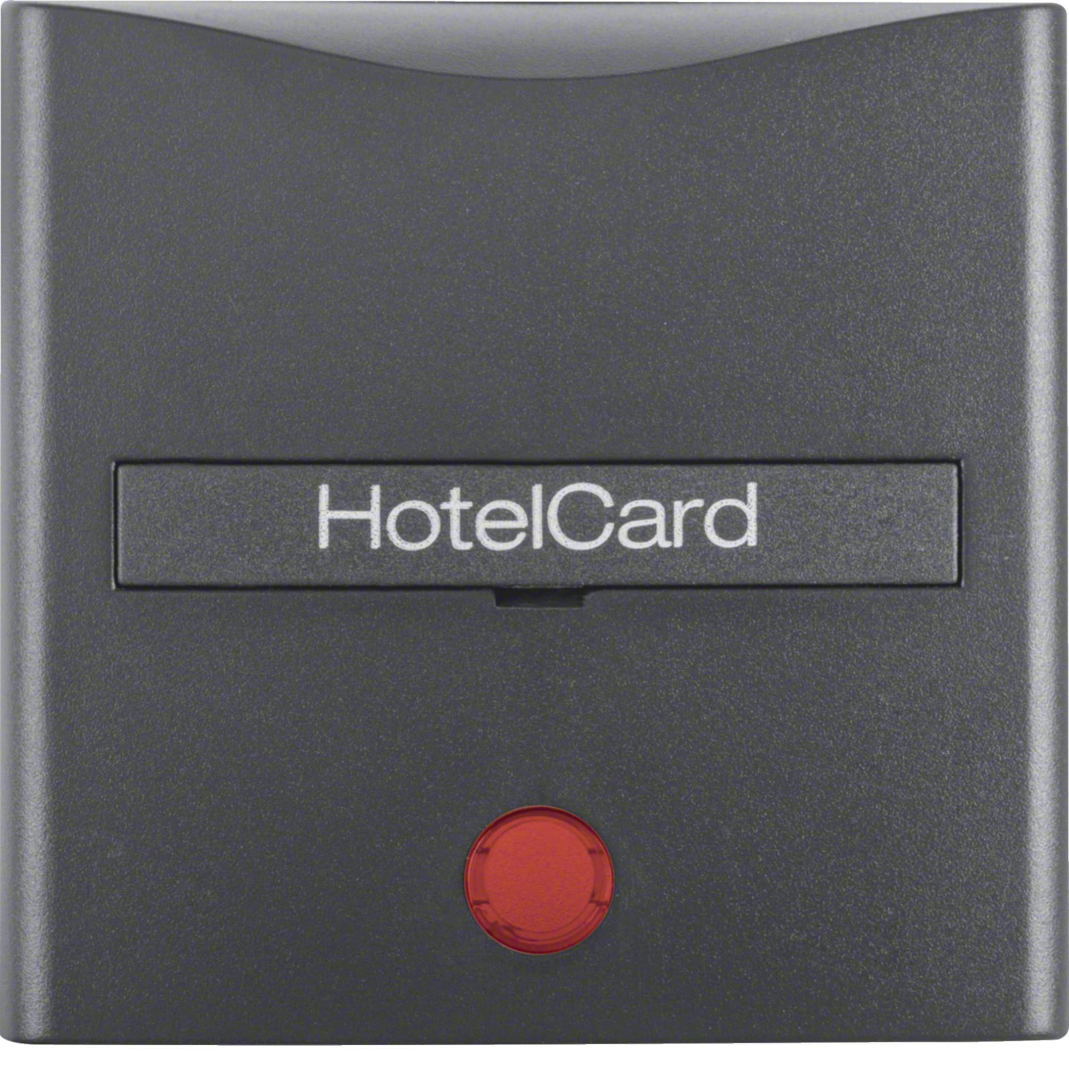 HAGER BOCCHIOTTI - Pezzo c.le  con serigrafia x pulsante Hotel Card Berker B.3/B.7 antracite opaco