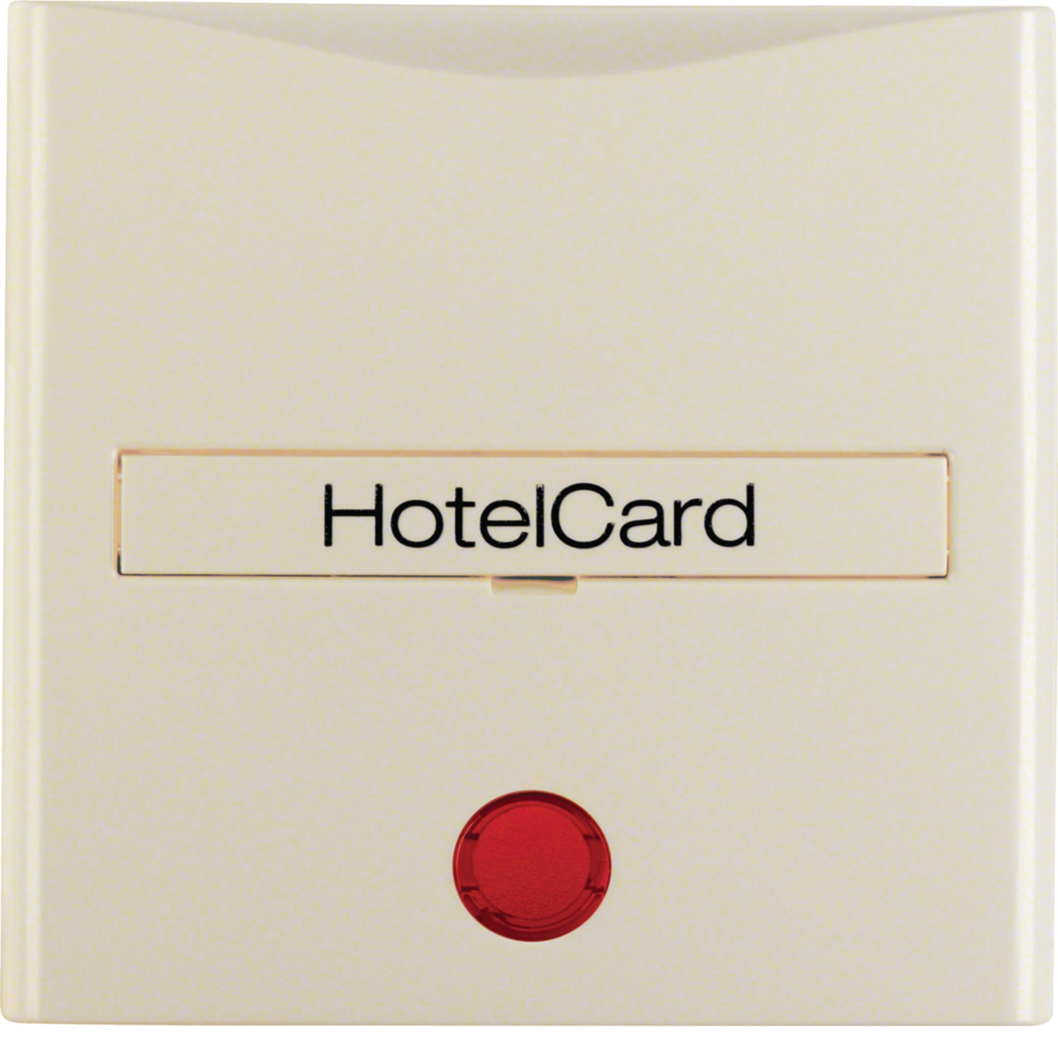 HAGER BOCCHIOTTI - Pezzo centrale con serigrafia per pulsante Hotel Card Berker S.1 bianco lucido