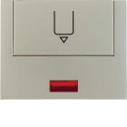HAGER BOCCHIOTTI - Pezzo c.le con stampa x Puls. Hotel Card Serie K.5 acciaio inox opaco, vern.