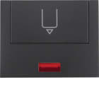 HAGER BOCCHIOTTI - Pezzo c.le con stampa x Puls. Hotel Card Serie K.1 antracite opaco, verniciato