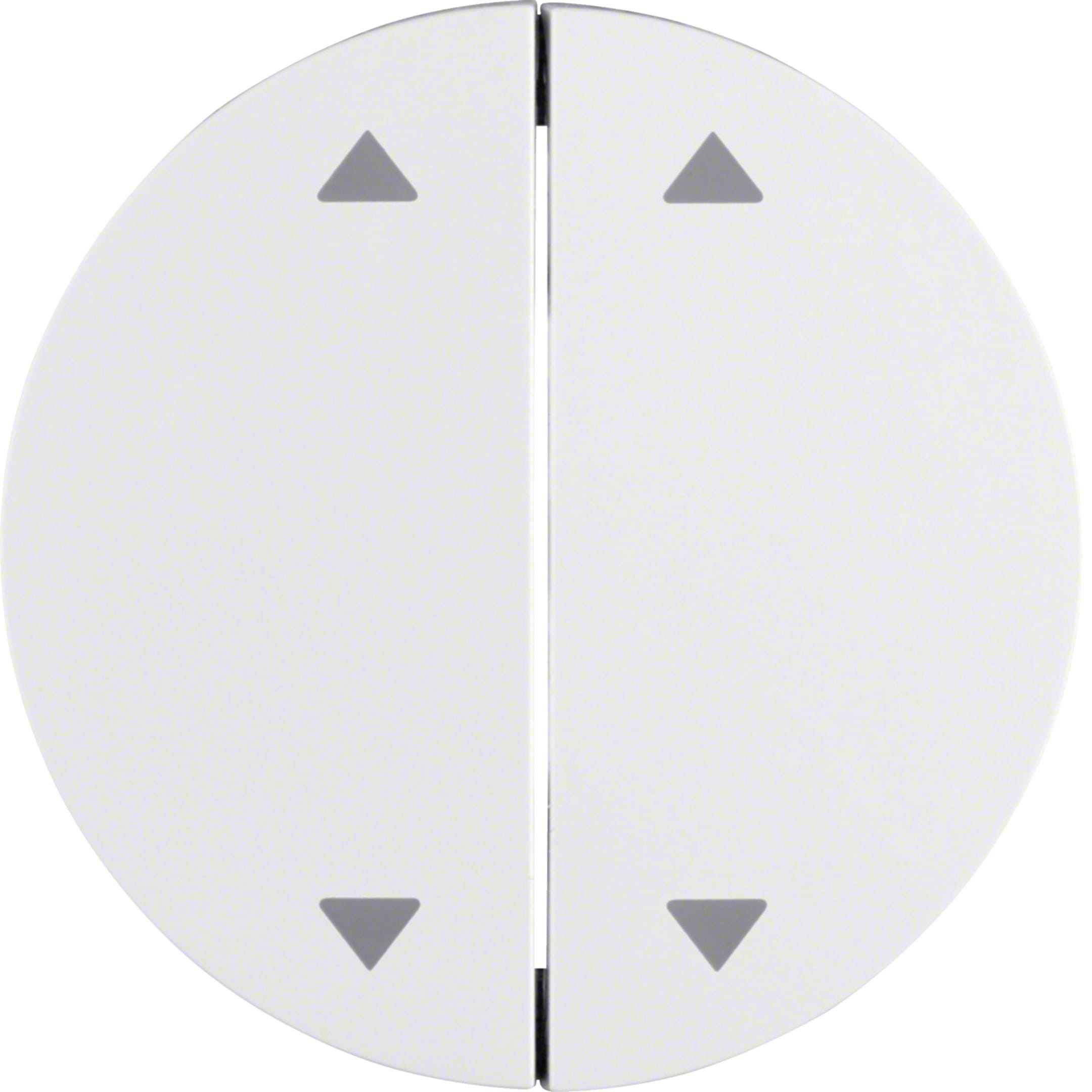 HAGER BOCCHIOTTI - Bilanciere doppio con serigrafia frecce Berker R.1/R.3 bianco polare lucido