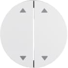 HAGER BOCCHIOTTI - Bilanciere doppio con serigrafia frecce Berker R.1/R.3 bianco polare lucido