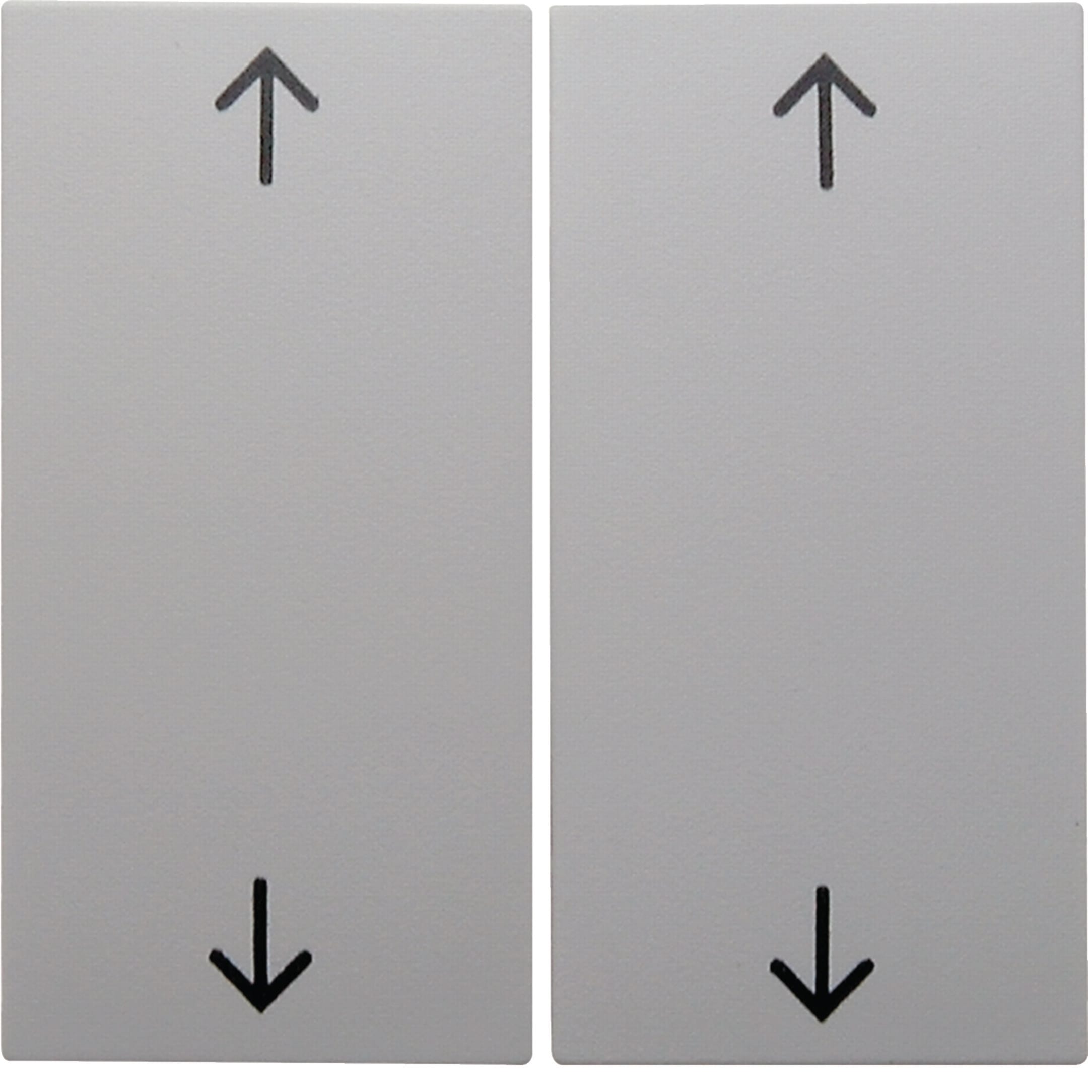 HAGER BOCCHIOTTI - Bilanciere doppio con serigrafia frecce Berker S.1/B.3/B.7 bianco polare lucido