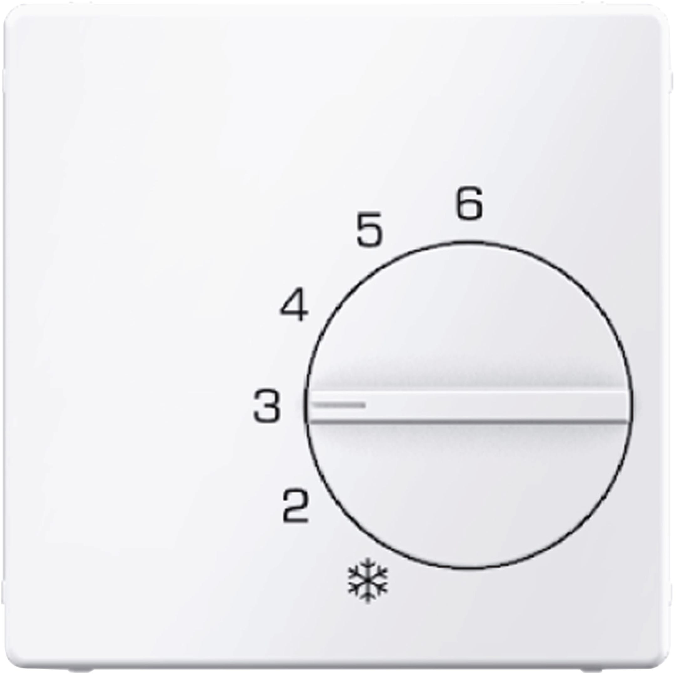 HAGER BOCCHIOTTI - Pezzo centrale x regolatore di temperatura Berker Q.1/Q.3 bianco polare velluto
