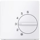 HAGER BOCCHIOTTI - Pezzo centrale x regolatore di temperatura Berker Q.1/Q.3 bianco polare velluto