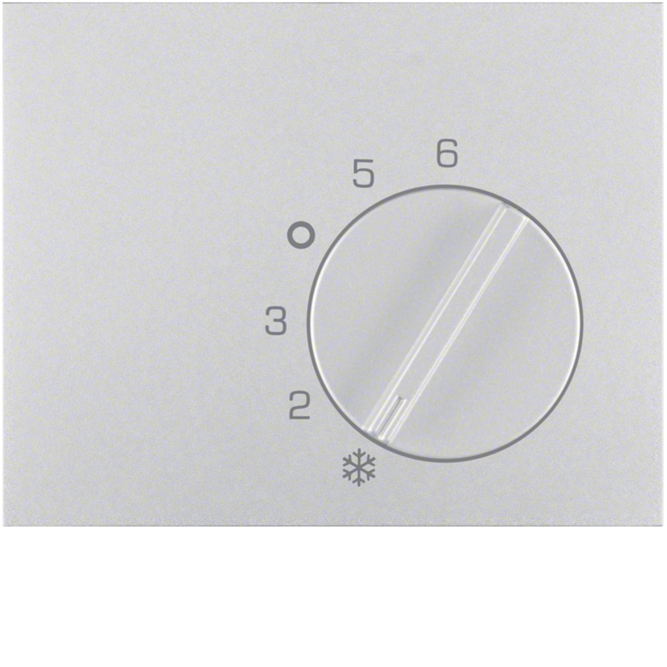 HAGER BOCCHIOTTI - Pezzo centrale x regolatore di temperatura Berker K.1/K.5 alu opaco, verniciato