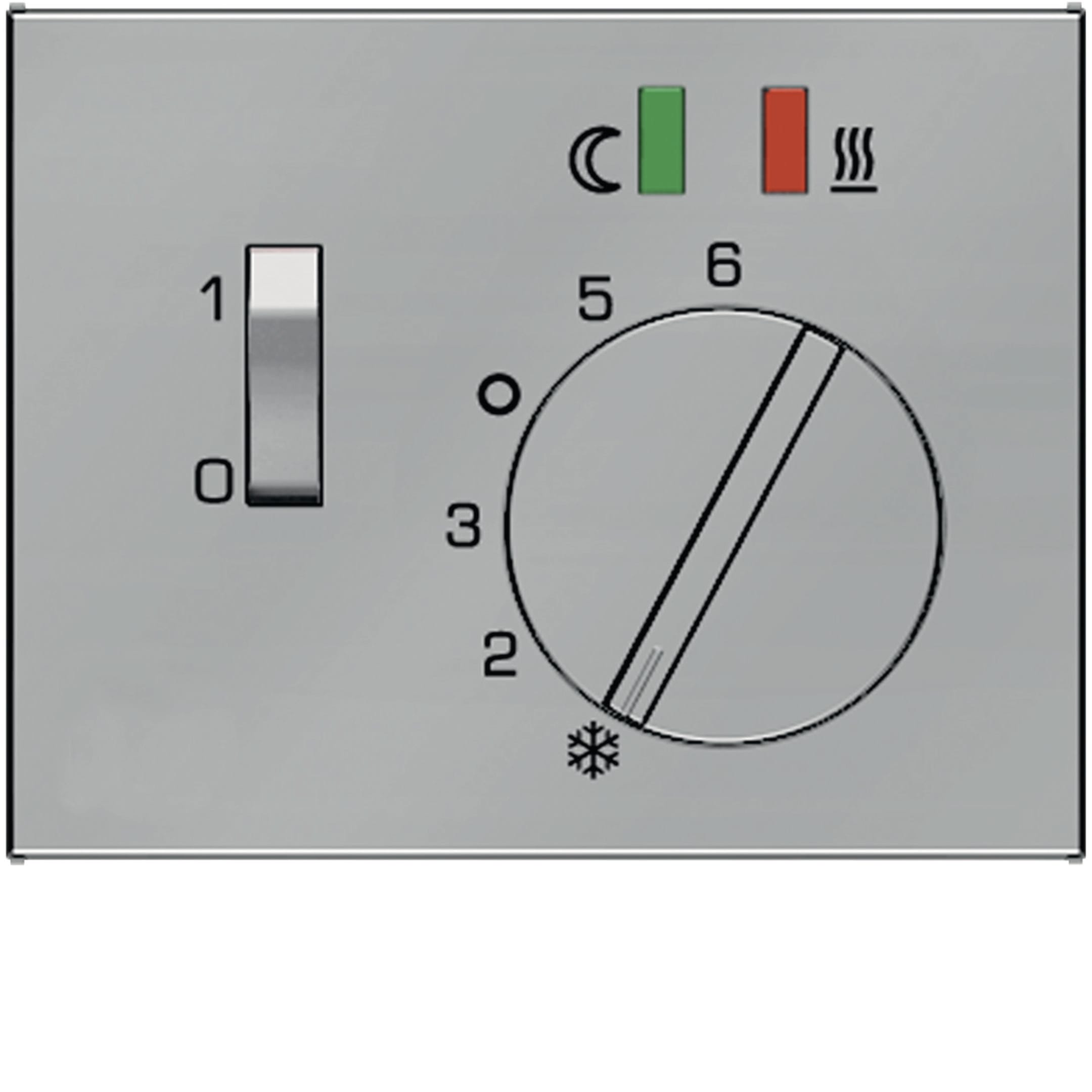 HAGER BOCCHIOTTI - Pezzo c.le x Termostato x risc. a pavim. Serie K.1/K.5 acciaio inox opac, vern.