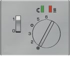 HAGER BOCCHIOTTI - Pezzo c.le x Termostato x risc. a pavim. Serie K.1/K.5 acciaio inox opac, vern.