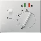 HAGER BOCCHIOTTI - Pezzo c.le x Termostato x risc. a pavimento Serie K.1/K.5 bianco pol. luc.