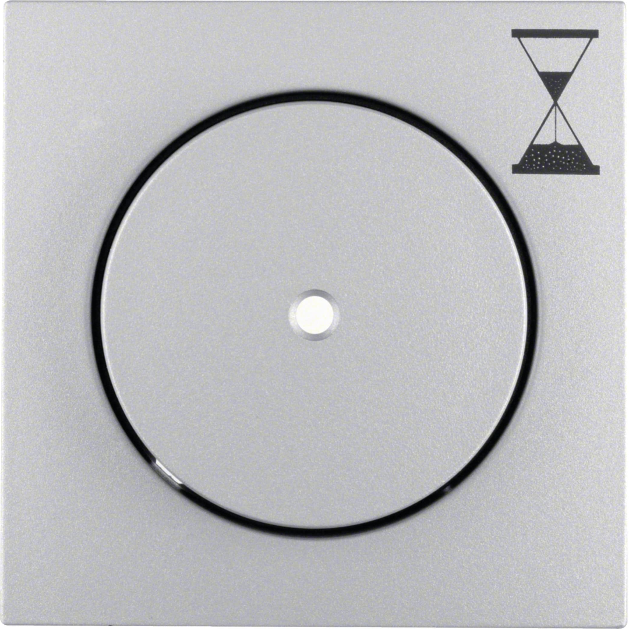 HAGER BOCCHIOTTI - Pezzo centrale per inserto timer elettronico Berker B.7 alu opaco, verniciato