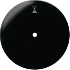 HAGER BOCCHIOTTI - Pezzo centrale x inserto timer con lente trasparente Berker R.1/R.3 nero lucido