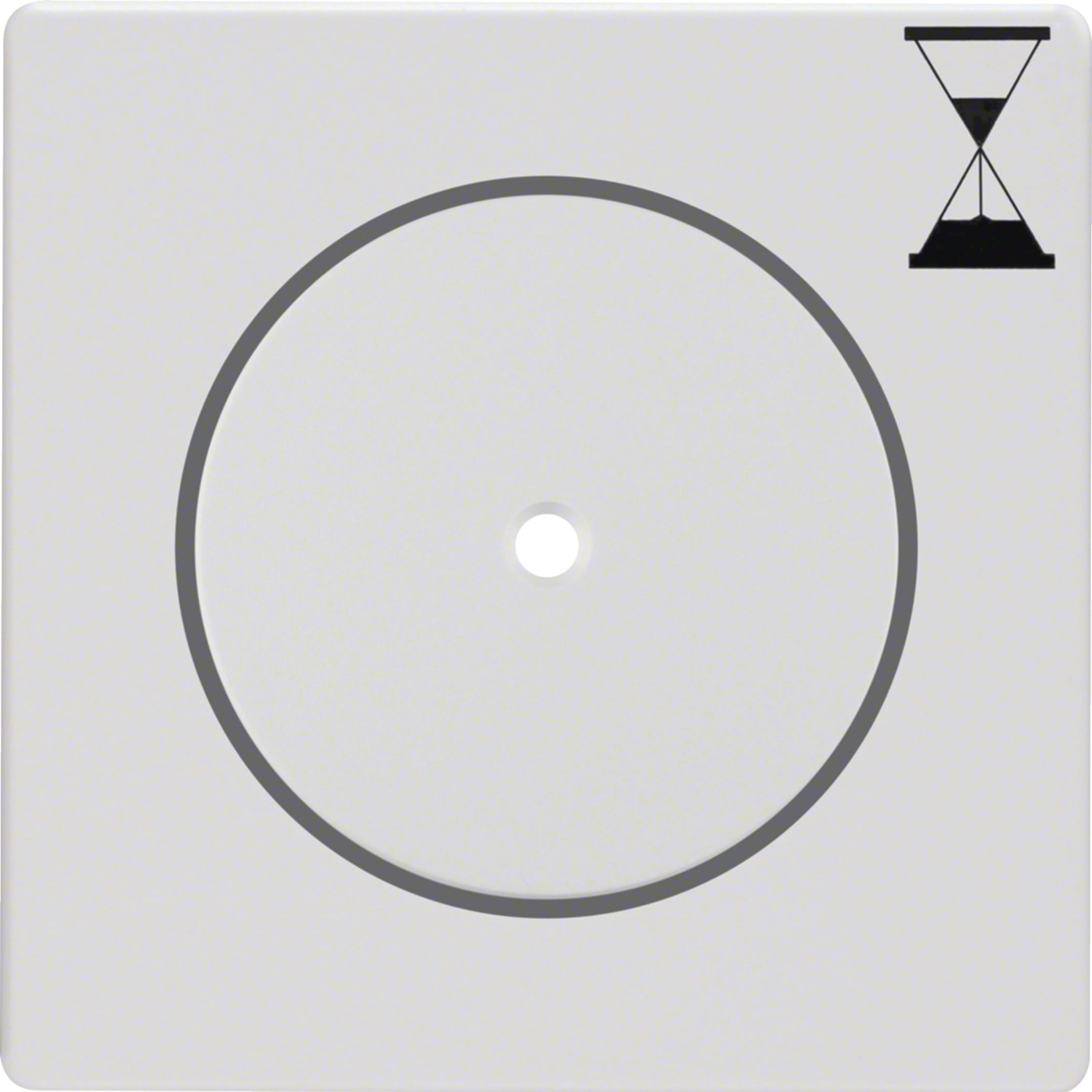 HAGER BOCCHIOTTI - Pezzo centrale per inserto timer Berker Q.1/Q.3?bianco polare velluto