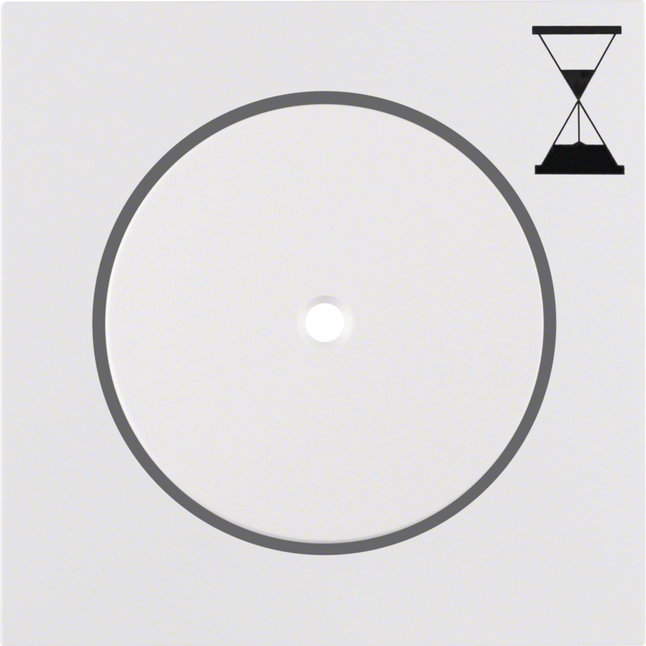 HAGER BOCCHIOTTI - Pezzo c.le  x inserto timer elettronico Berker S.1/B.3/B.7 bianco polare lucido