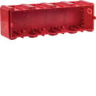 HAGER BOCCHIOTTI - Scatola da incasso quadrupla, per montaggio R.8 a filo muro, rossa