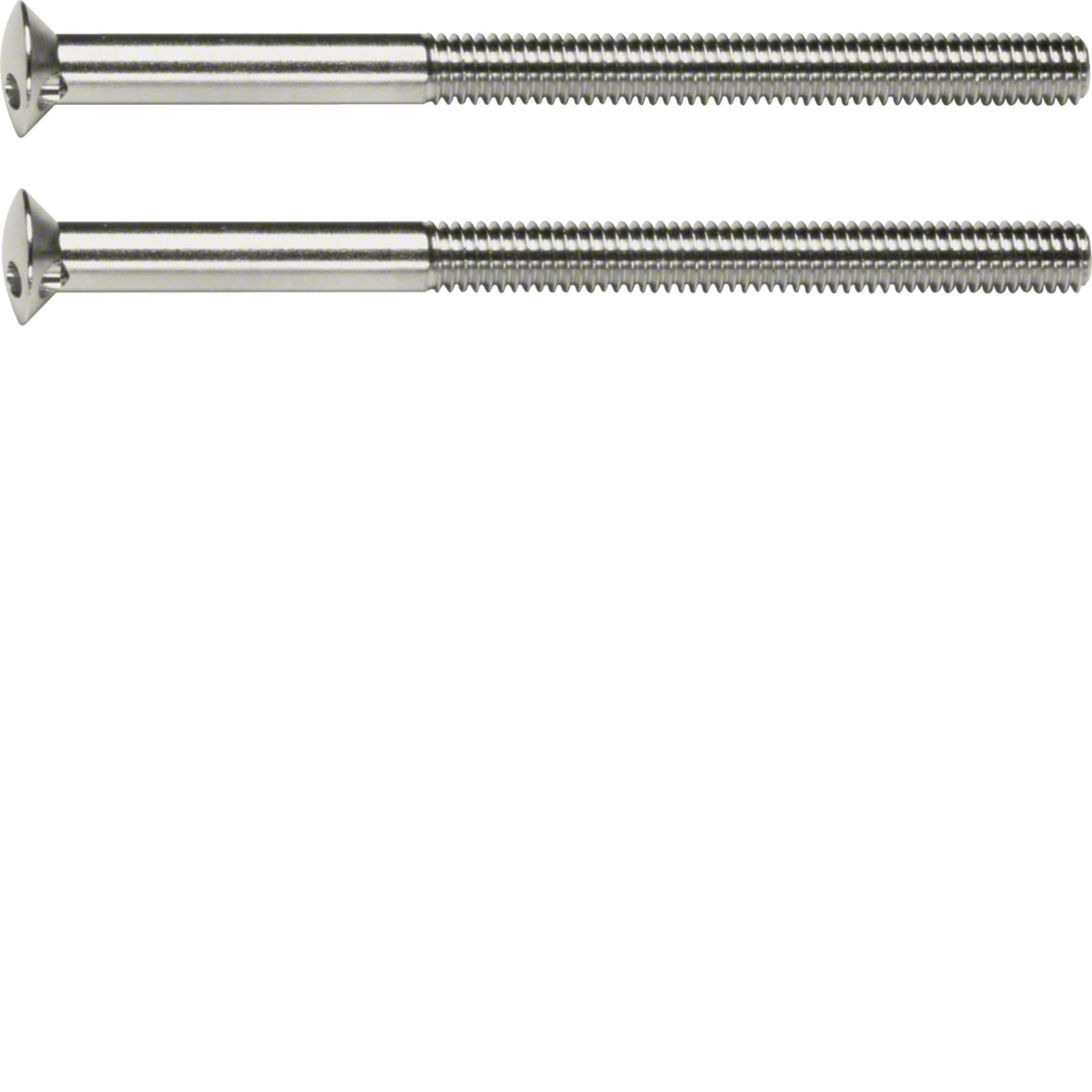 HAGER BOCCHIOTTI - Viti a due fori 2 x M3,5 x 50 mm Berker TS cromo lucido, ottone galvanizzato