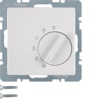 HAGER BOCCHIOTTI - Termostato, cont. di commutazione, + pezzo c.le Serie Q.1/Q.3 bianco pol. vellut