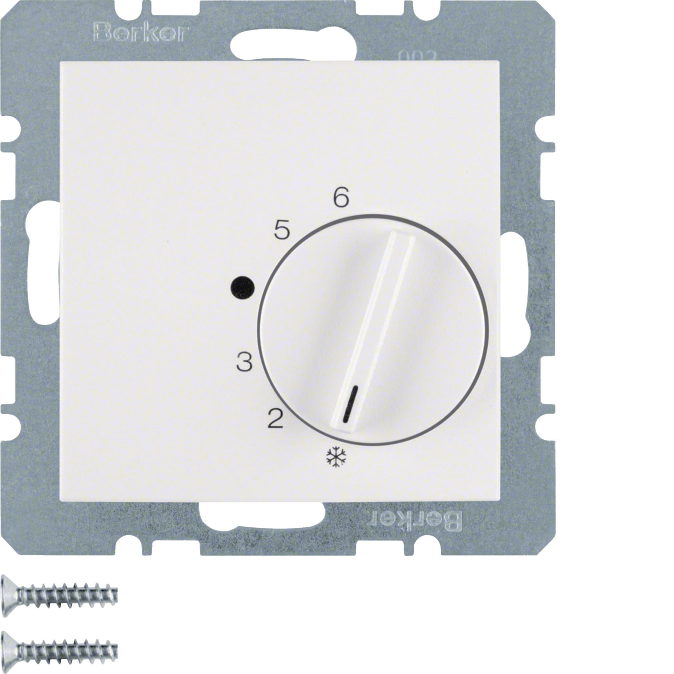 HAGER BOCCHIOTTI - Termostato, cont. di commutaz. + pezzo c.le Serie S.1/B.3/B.7 bianco pol. luc.